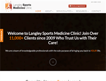 Tablet Screenshot of langleysportsmed.com